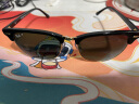 雷朋（RayBan）太阳镜墨镜男女方形偏光素颜眼镜0RB3016F 901/58黑色镜框绿色偏光镜片 尺寸55 实拍图