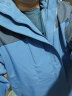 西域骆驼（VANCAMEL）三合一防风冲锋衣款男女夹克加厚保暖可拆卸登山服滑雪服运动外套 KY09A牛仔蓝/深蓝-男 3XL 实拍图
