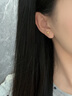 中国黄金四叶草黄金耳钉女足金耳环生日礼物送女友生日老婆实用高级 足金镂空五角星耳钉 实拍图