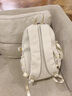 爱情海双肩包女大学生轻便书包时尚休闲大容量背包初中减负旅行包电脑包 【白色】轻便轻奢百搭ins帆布 出游运动笔记本通勤简约高颜值 实拍图