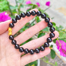 石玥珠宝精品8mm黑玛瑙手串本命年护身符黄金貔貅转运珠水晶手链男女士款 实拍图