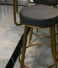 鑫铠丰现代简约轻奢吧台椅高脚凳家用前台吧椅高脚椅酒吧椅子北欧鑫铠丰 颜色高度均可定做 实拍图
