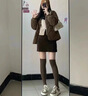 雅鹿2双装小腿袜女春秋季长筒袜纯色中筒堆堆袜护腿套大腿长腿袜 （浅咖+卡其） 2双 均码 实拍图