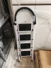 星奇堡 家用梯子工程梯折叠多功能人字梯伸缩室内加厚两用梯子 加厚四步梯-白色 实拍图
