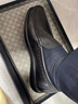 金利来（Goldlion）男鞋都市轻质皮鞋套脚舒适商务休闲鞋216019230ALC-黑色-40码 实拍图