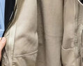 骆驼（CAMEL）三合一冲锋衣户外登山服防风防水保暖潮牌运动外套 A1W131118X，燕麦灰/森林绿，女 M 实拍图