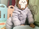 巴拉巴拉婴儿连体衣羽绒服男童衣服女童秋冬抱衣爬服保暖 香芋紫-云朵造型-70013 80cm（含绒量42g） 实拍图
