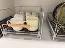 本王（BW）不锈钢厨房置物架碗碟收纳架橱柜内抽屉式拉篮抽拉放盘子沥水碗架 【不锈钢40cm】抽拉碗架+盘架 实拍图
