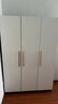 束寻【上门安装】衣柜现代简约实木挂衣杆经济型简易组装出租房卧室 三门120*40*180暖白+灰色 自行安装 实拍图
