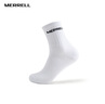 迈乐（Merrell）运动户外中筒袜男女同款休闲百搭舒适袜子 白色 L/XL 实拍图