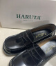 HARUTA日本进口学院风牛皮乐福鞋4900真皮款厚底粗跟390平底鞋学生单鞋 黑色（偏大半码） 37 实拍图