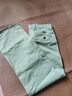 吉普（JEEP）纯棉休闲裤男士春夏薄款宽松直筒中年商务高腰深档长裤子 浅绿（薄款） 32码(腰围2尺5 ) 实拍图