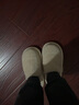 优调棉拖鞋男软底舒适居家抗菌保暖防滑静音大码地板拖鞋冬 米白44-45 实拍图