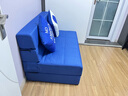 Lazy Diary 沙发床折叠多功能小户型双三人尺寸客厅弹簧包可拆洗沙发床两用 藏蓝色 1.2米乳胶款 实拍图