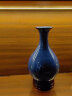 焕迪松 景德镇陶瓷器 创意窑变艺术蓝色星空花瓶 赏瓶 现代时尚家居摆设 玉壶春带底座 实拍图