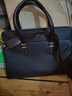 北狐真皮男士手提包手拿头层牛皮大容量包包纯皮商务简约单肩斜挎包休 棕色1803纯皮 实拍图