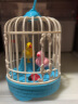 玩控 仿真小鸟带鸟笼儿童笼子有声会动会叫电动声控感应鸟儿童玩具 天空蓝 实拍图