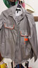 工作服装男春秋款工作服工厂车间汽修建筑单件/套装/劳保服工装 浅灰色（套装） 2XL 180 实拍图