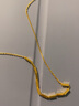 谢瑞麟（TSL）黄金项链足金5G工艺简约锁骨套链女款送礼XK683 3.6g 工费约780元 实拍图