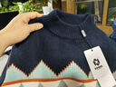 左西男童毛衣儿童加厚秋冬2025新款男孩针织衫冬季套头衫 藏青色 110 实拍图