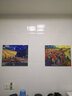 梵高丰收油画世界名画客厅沙发背景墙装饰画大气餐厅壁画三联挂画 露天的咖啡座 50*40CM布纹膜单联画 实拍图