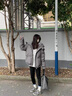 艾珠儿（Aizhuer）棉服女外套秋冬款女装冬季新款衣服宽松羽棉袄绒服女保暖加厚棉衣 灰色 M（建议100-110斤） 实拍图