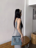 NINE WEST玖熙包包女包奢侈品2025新款大容量手提包女士斜挎包情人节礼物女 蓝色【品牌礼盒】可刻字贺卡 实拍图