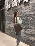 LMK双肩包女大容量女士背包通勤旅游行背包女轻便书包电脑包女士背包 咖啡色 实拍图