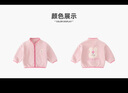 嘟嘟家儿童外套春装男童奥粒绒开衫长袖衣女童春季保暖绒服宝宝卡通外衣 粉色 90 实拍图
