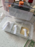 JEKO&JEKO调味罐翻盖调味瓶塑料套装味精盐盒带勺厨房调料盒全透明 三格式 实拍图