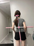 德国SILANGDUN形体棍瑜伽开背棍练站姿背部十字架驼背矫正神器 少女粉豪华款【护颈头枕+自锁 实拍图