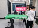 大雄（DAXIONG）特大号家用台球桌儿童桌球台室内男孩玩具游戏家庭娱乐可折叠  绿色彩画可折叠1.6m(升级版)带滑轮 实拍图