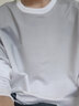雅鹿卫衣男春季潮牌渐变色男装男士宽松圆领衣服春秋款运动即墨上衣 白灰 L 【建议体重110-125斤】 实拍图