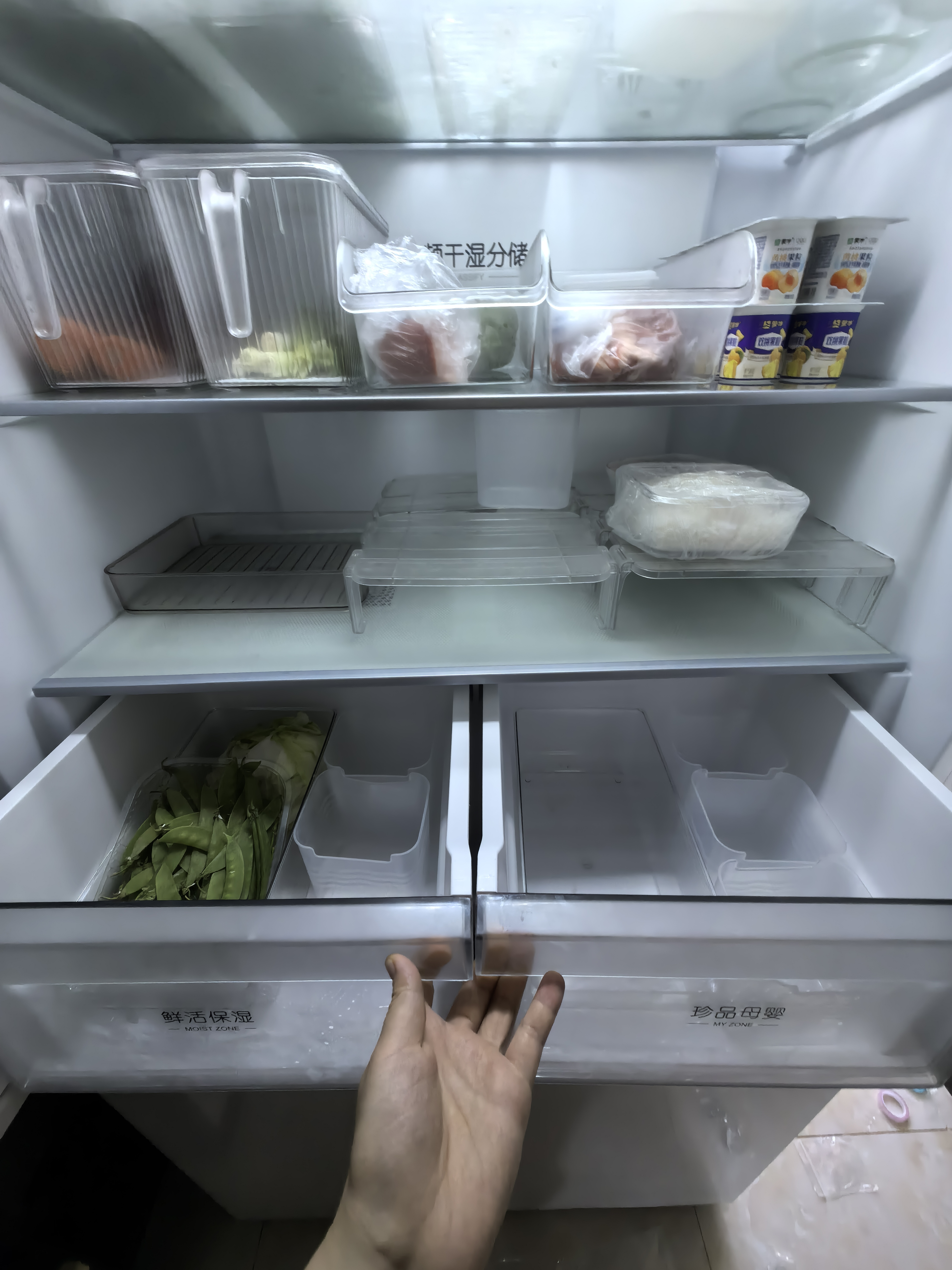 海尔（Haier）549升十字双开对开四开门电冰箱家用一级能效变频节能风冷无霜超大容量以旧换新BCD-549WGHTD58WV 实拍图