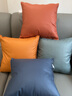芝华士皮沙发抱枕科技布轻奢客厅靠枕套现代靠垫腰枕大防水北欧 靓橙橘 45cm*45cm 枕套 (+三维棉内芯) 实拍图