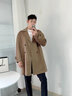GXG男装 基础经典款多色宽松休闲长款大衣外套 2023年冬季新款 卡其色 2XL 实拍图