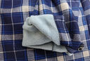 立蒙冬季男士保暖衬衫加绒加厚长袖格子衬衣中年爸爸装 316蓝灰格4XL 实拍图
