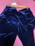 皮尔卡丹女装 秋季新款蓝色直筒裤子时尚亮色丝绒裤P93TL03N0 商场同款 藏蓝色 42B(175/82B) 晒单实拍图