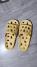 洁丽雅浴室洗澡漏水拖鞋女夏季室内家居家用卫生间镂空防滑防臭凉拖鞋男 黄色 37-38 【标准码】 实拍图