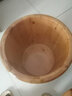 古希诺（GUXINUO）木桶泡脚桶家用洗脚盆香柏木过小腿40cm实木足浴盆泡脚盆木盆 40cm柚木色圆边（带盖）+艾草+贴 实拍图