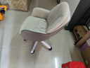 南皇餐椅电脑椅子家用舒适久坐女生卧室懒人椅宿舍学生书桌椅靠背凳子 双层款-卡其拼灰-科技布-3级防爆气杆 不可调节 固定扶手 实拍图