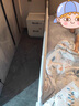 欧培床围栏宝宝防护栏婴儿防掉床边挡板一面床栏围挡儿童便捷 岩石灰拼色网纱款 L型 1.8米可折叠无障碍上下床 实拍图