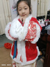 罗蒙汉服女童冬季拜年服儿童古装加厚中国风女孩唐装演出服 红色 130 实拍图