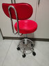 励耘家用电脑椅转椅学生学习椅子旋转升降小圆凳子防爆职员办公靠背椅 红色轮带背 钢制脚  无扶手 实拍图