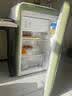 小吉（MINIJ）121L迷你复古小冰箱冷冻冷藏一体单门冰箱小型家用宿舍节能低噪客厅电冰箱 121L|冷藏冷冻两用|橄榄绿 实拍图