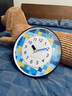 BBA挂钟创意卡通钟表可爱家用客厅儿童房挂墙时钟 蓝色积木 12英寸  实拍图