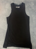 依浩特（yihaote） 纯色健身背心高弹男运动紧身衣美式速干透气篮球坎肩跑步训练无袖打底套装投篮服 球员版黑色紧身背心 XXL(180-185高，145-170斤) 实拍图