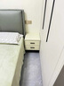 实木轻奢床头柜简约现代家用卧室迷你岩板简约储物收纳柜整装 浅灰色【双抽】高49 50cm宽*40cm厚 实拍图