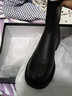 达芙妮瘦瘦靴女春秋单靴平底秋冬季加绒加厚马丁靴小短靴子东北女鞋子 黑色/加绒XQ4023605004 38 实拍图