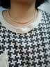 meluxe美奈 18K金极光淡水baby珠项链小米珠锁骨链年轻款 生日礼物 【B款】项链3.5-4mm约42cm 实拍图